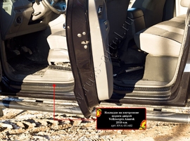 Накладки на внутренние пороги дверей Volkswagen Amarok